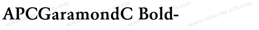 APCGaramondC Bold字体转换